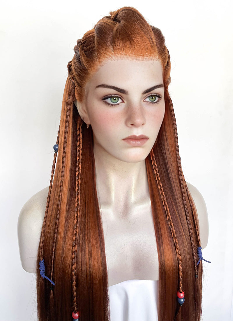 Horizon Aloy Mixed Ginger Braided Lace Front Synthetic Wig LF2190
