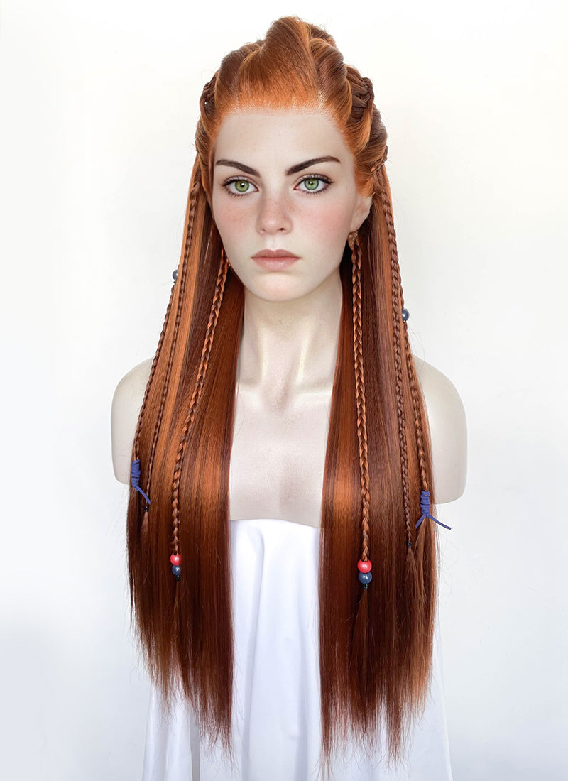Horizon Aloy Mixed Ginger Braided Lace Front Synthetic Wig LF2190