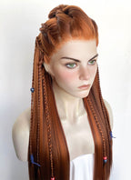 Horizon Aloy Mixed Ginger Braided Lace Front Synthetic Wig LF2190