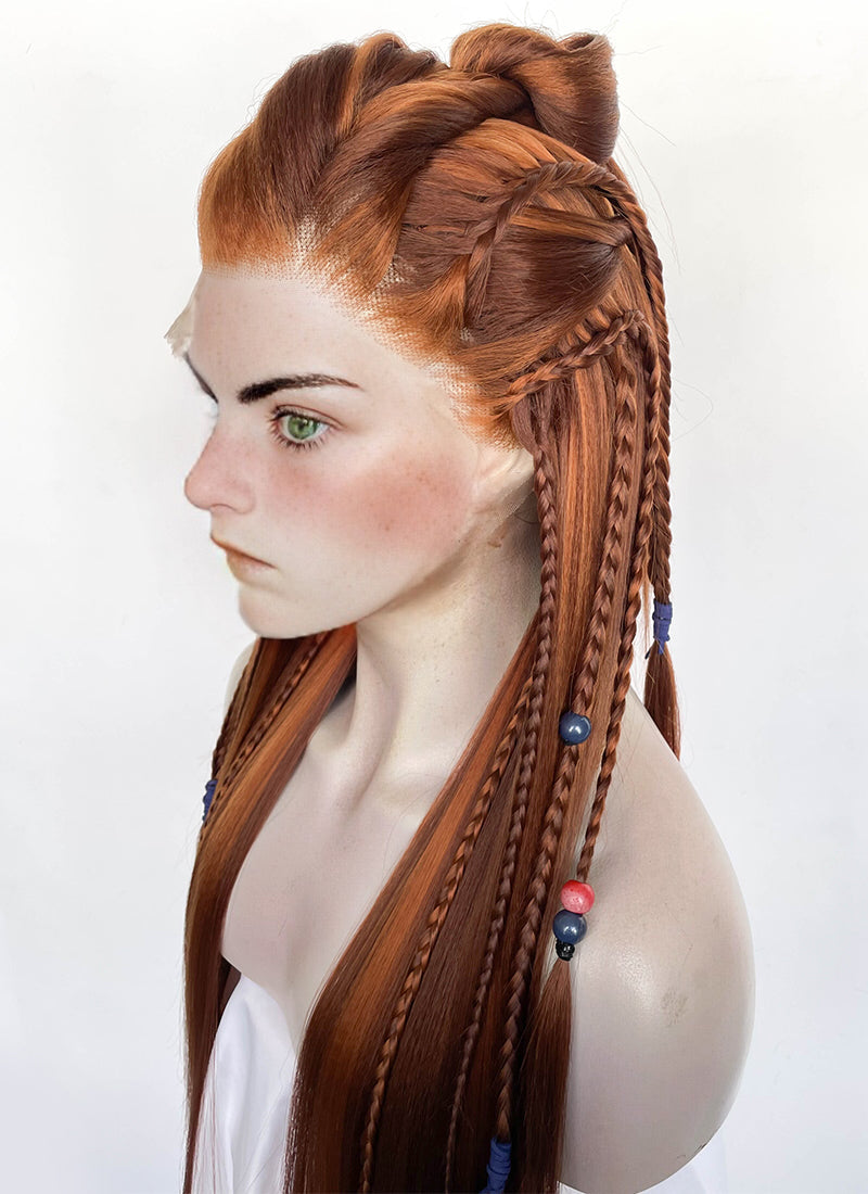 Horizon Aloy Mixed Ginger Braided Lace Front Synthetic Wig LF2190