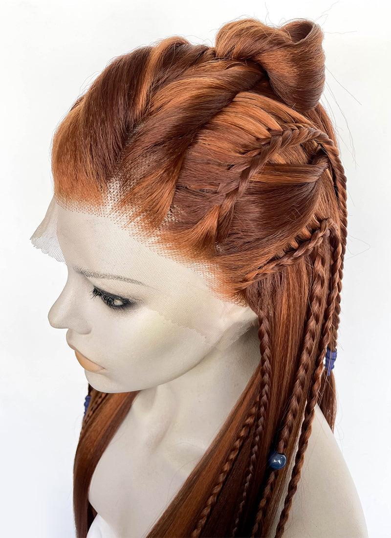 Horizon Aloy Mixed Ginger Braided Lace Front Synthetic Wig LF2190