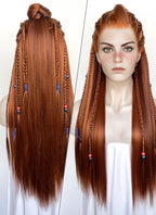 Horizon Aloy Mixed Ginger Braided Lace Front Synthetic Wig LF2190