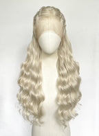 Game of Thrones Daenerys Targaryen Light Ash Blonde Braided Lace Front Synthetic Wig LF2191