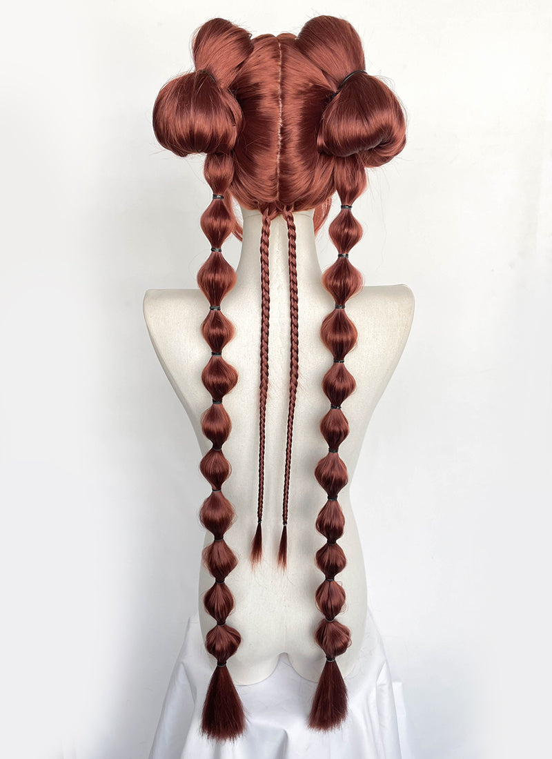 Clair Obscur: Expedition 33 DLC "Esquie" Maelle Auburn Braided Lace Front Synthetic Wig LF2192
