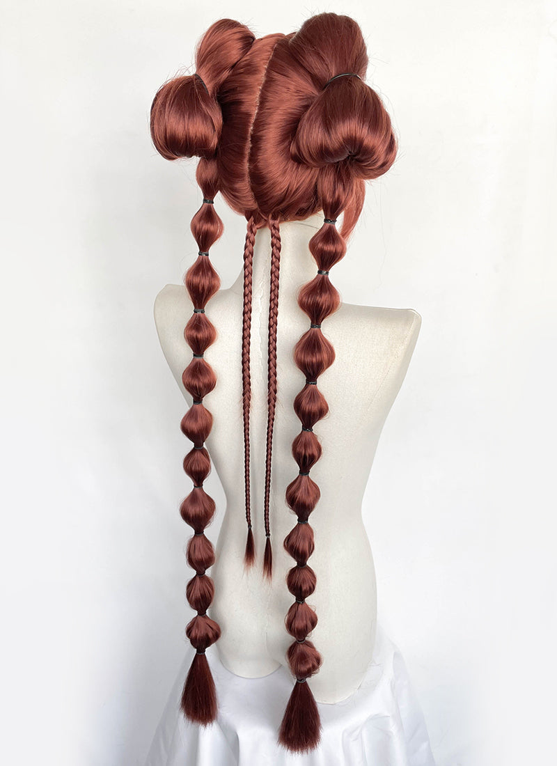 Clair Obscur: Expedition 33 DLC "Esquie" Maelle Auburn Braided Lace Front Synthetic Wig LF2192