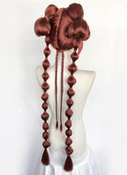 Clair Obscur: Expedition 33 DLC "Esquie" Maelle Auburn Braided Lace Front Synthetic Wig LF2192