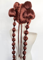 Clair Obscur: Expedition 33 DLC "Esquie" Maelle Auburn Braided Lace Front Synthetic Wig LF2192