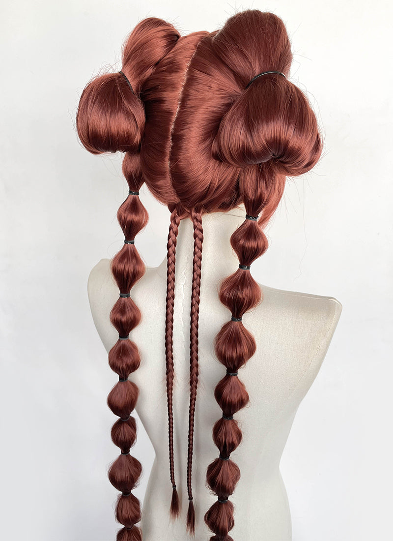 Clair Obscur: Expedition 33 DLC "Esquie" Maelle Auburn Braided Lace Front Synthetic Wig LF2192