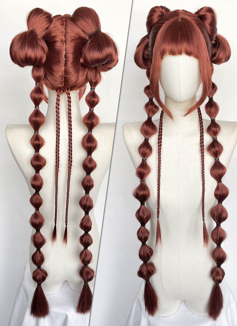 Clair Obscur: Expedition 33 DLC "Esquie" Maelle Auburn Braided Lace Front Synthetic Wig LF2192