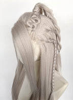 Pastel Blondish Grey Braided Yaki Lace Front Synthetic Wig LF2193