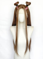 Winx Club Flora Brown Mixed Pink And Blonde Braided Lace Front Synthetic Hair Wig LF2198