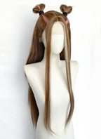 Winx Club Flora Brown Mixed Pink And Blonde Braided Lace Front Synthetic Hair Wig LF2198