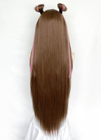 Winx Club Flora Brown Mixed Pink And Blonde Braided Lace Front Synthetic Hair Wig LF2198