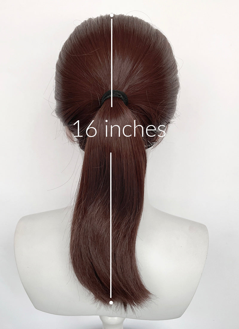 Resident Evil Claire Redfield Reddish Brown Ponytail Lace Front Wig LF2199