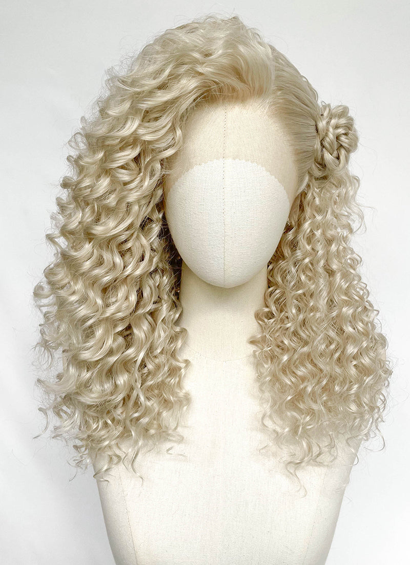 Ash Blonde Braided Lace Front Synthetic Wig LF2203