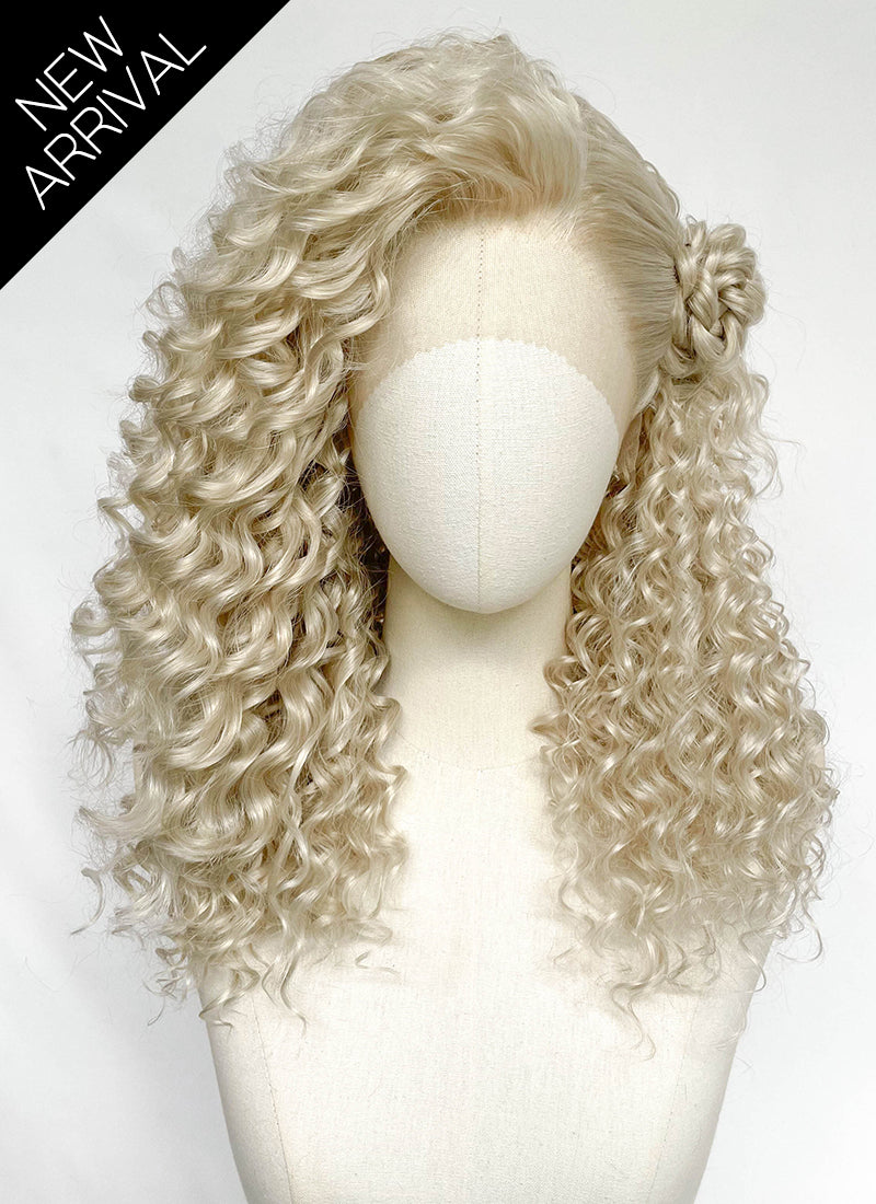 Ash Blonde Braided Lace Front Synthetic Wig LF2203