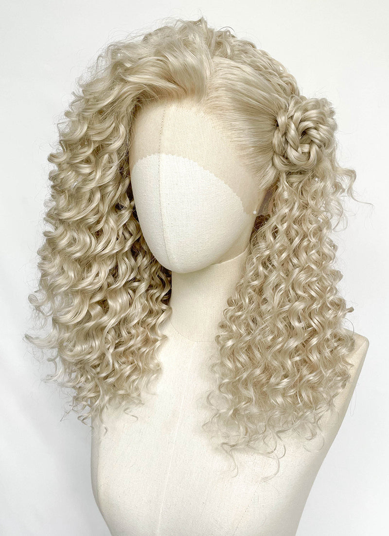 Ash Blonde Braided Lace Front Synthetic Wig LF2203
