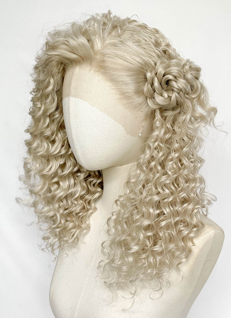 Ash Blonde Braided Lace Front Synthetic Wig LF2203