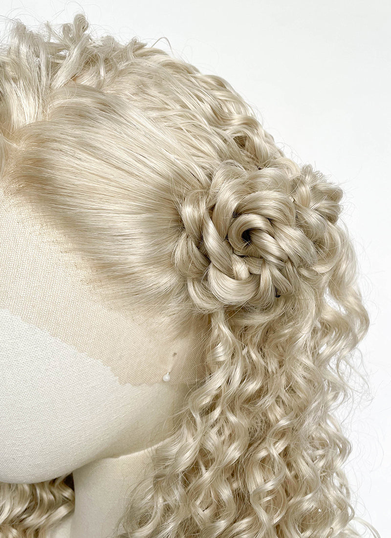 Ash Blonde Braided Lace Front Synthetic Wig LF2203