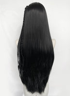 Black Braided Lace Front Synthetic Wig LF2204