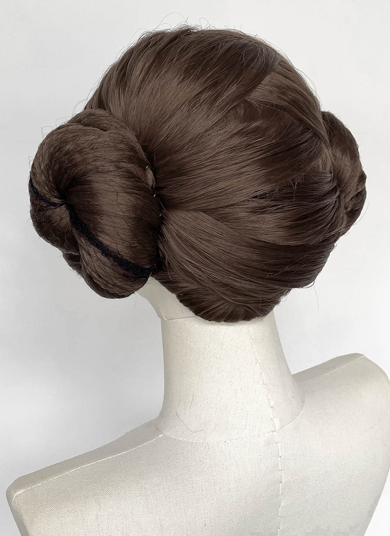 Star Wars Princess Leia Organa Brunette Braided Lace Front Synthetic Wig LF2205