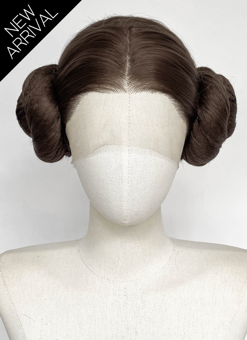 Star Wars Princess Leia Organa Brunette Braided Lace Front Synthetic Wig LF2205