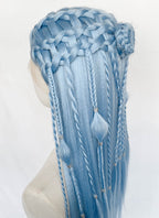 Pastel Blue Braided Lace Front Synthetic Wig LF2206