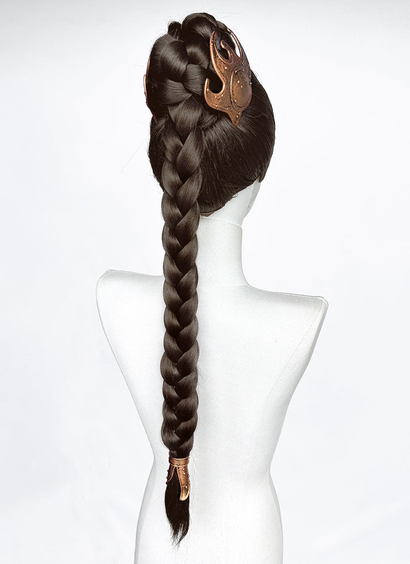 Star Wars Princess Leia Brunette Braided Lace Front Synthetic Wig LF2208