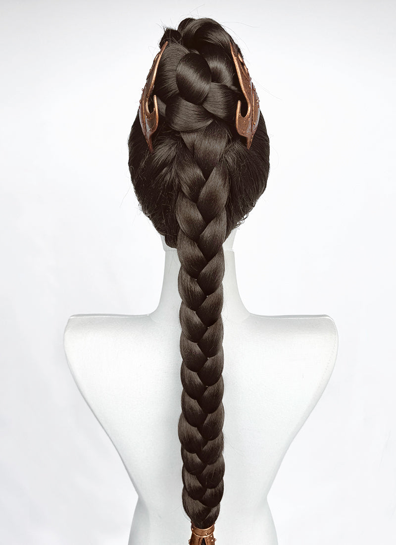 Star Wars Princess Leia Brunette Braided Lace Front Synthetic Wig LF2208
