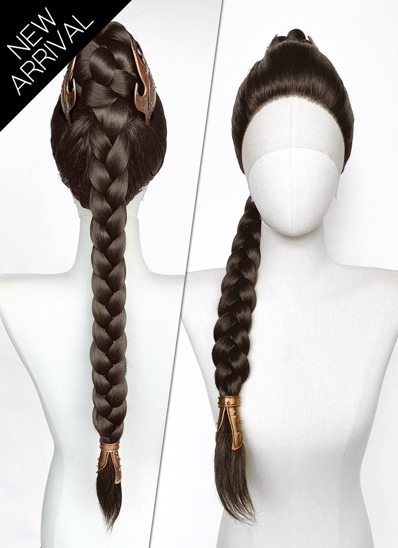 Star Wars Princess Leia Brunette Braided Lace Front Synthetic Wig LF2208