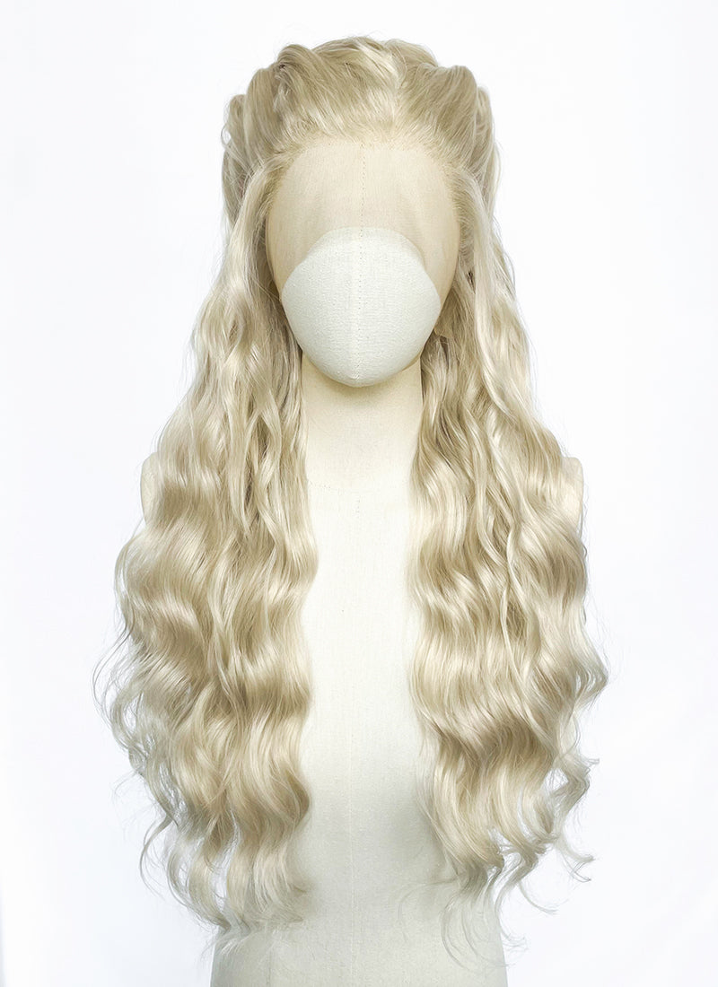 Game of Thrones Daenerys Targaryen Light Ash Blonde Braided Lace Front Synthetic Wig LF2209