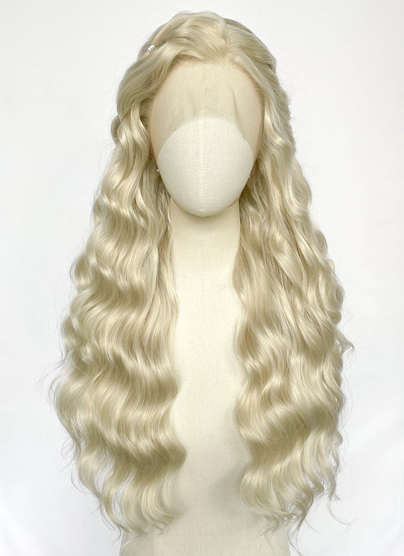 Game of Thrones Daenerys Targaryen Light Ash Blonde Braided Lace Front Synthetic Wig LF2212