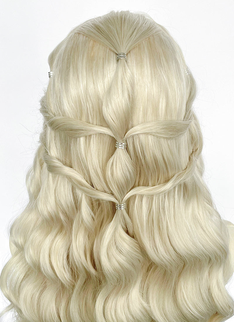 Game of Thrones Daenerys Targaryen Light Ash Blonde Braided Lace Front Synthetic Wig LF2212