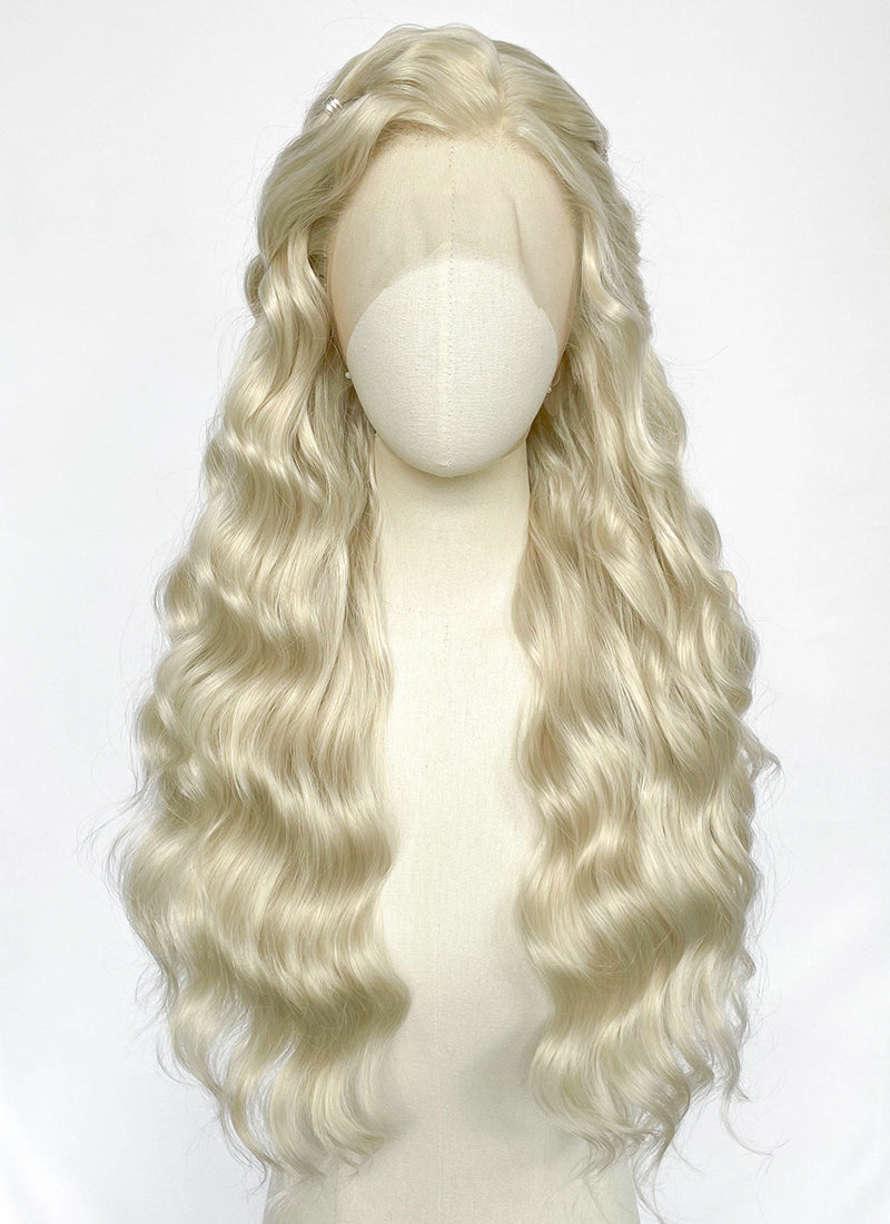 Game of Thrones Daenerys Targaryen Light Ash Blonde Braided Lace Front Synthetic Wig LF2212