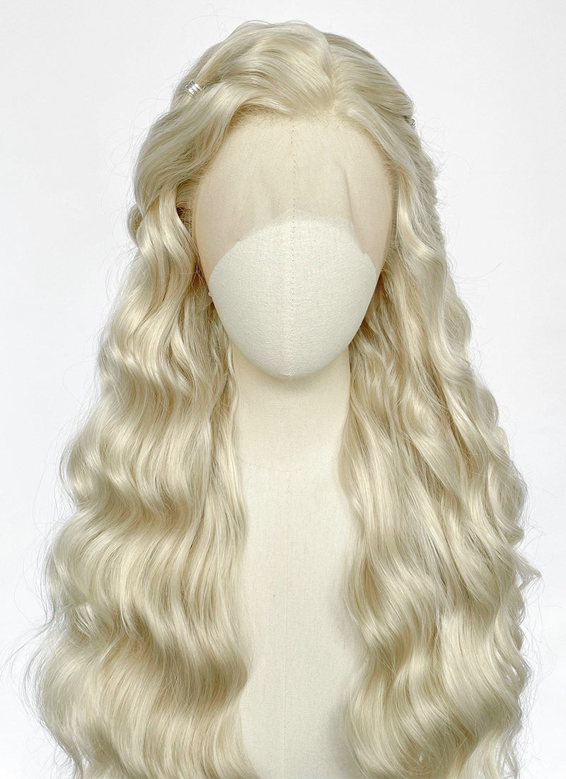 Game of Thrones Daenerys Targaryen Light Ash Blonde Braided Lace Front Synthetic Wig LF2212