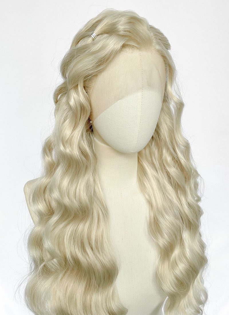 Game of Thrones Daenerys Targaryen Light Ash Blonde Braided Lace Front Synthetic Wig LF2212