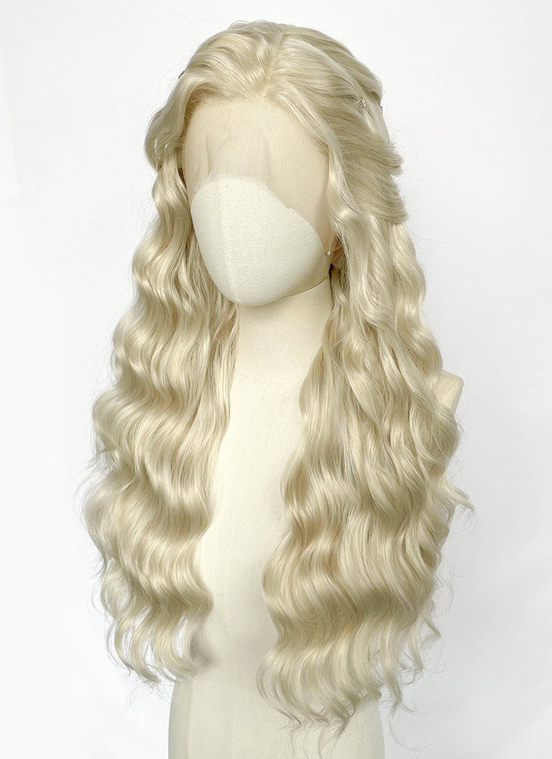Game of Thrones Daenerys Targaryen Light Ash Blonde Braided Lace Front Synthetic Wig LF2212