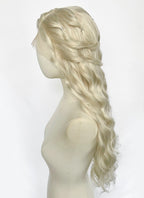 Game of Thrones Daenerys Targaryen Light Ash Blonde Braided Lace Front Synthetic Wig LF2212