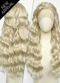 Game of Thrones Daenerys Targaryen Light Ash Blonde Braided Lace Front Synthetic Wig LF2212