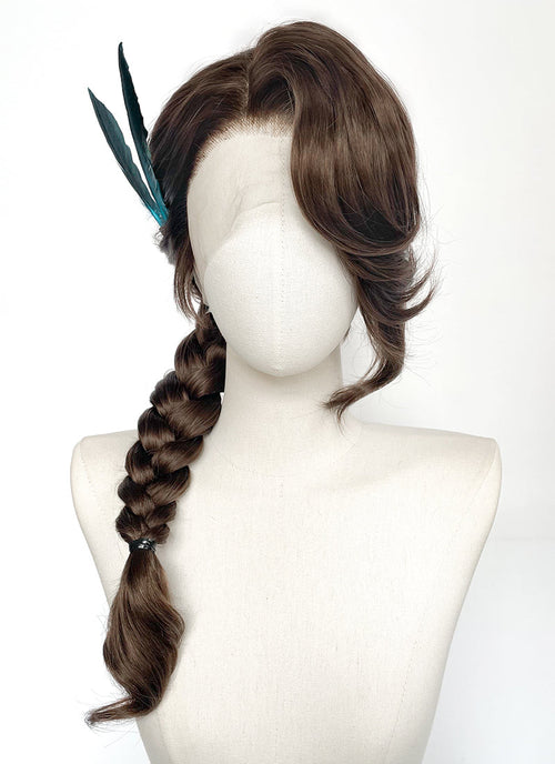 Critical Role The Legend of Vox Machina Season 4 Vex'ahlia Brunette Braided Lace Front Synthetic Wig LF2213