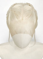 House of the Dragon Rhaenyra Targaryen Platinum Blonde Braided Lace Front Synthetic Wig LF2216