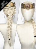 House of the Dragon Rhaenyra Targaryen Platinum Blonde Braided Lace Front Synthetic Wig LF2216