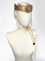 House of the Dragon Rhaenyra Targaryen Platinum Blonde Braided Lace Front Synthetic Wig LF2216