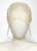 House of the Dragon Rhaenyra Targaryen Platinum Blonde Braided Lace Front Synthetic Wig LF2216