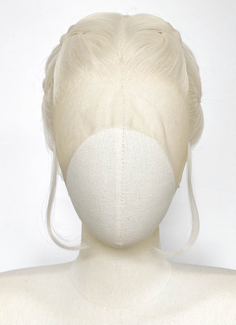 House of the Dragon Rhaenyra Targaryen Platinum Blonde Braided Lace Front Synthetic Wig LF2216