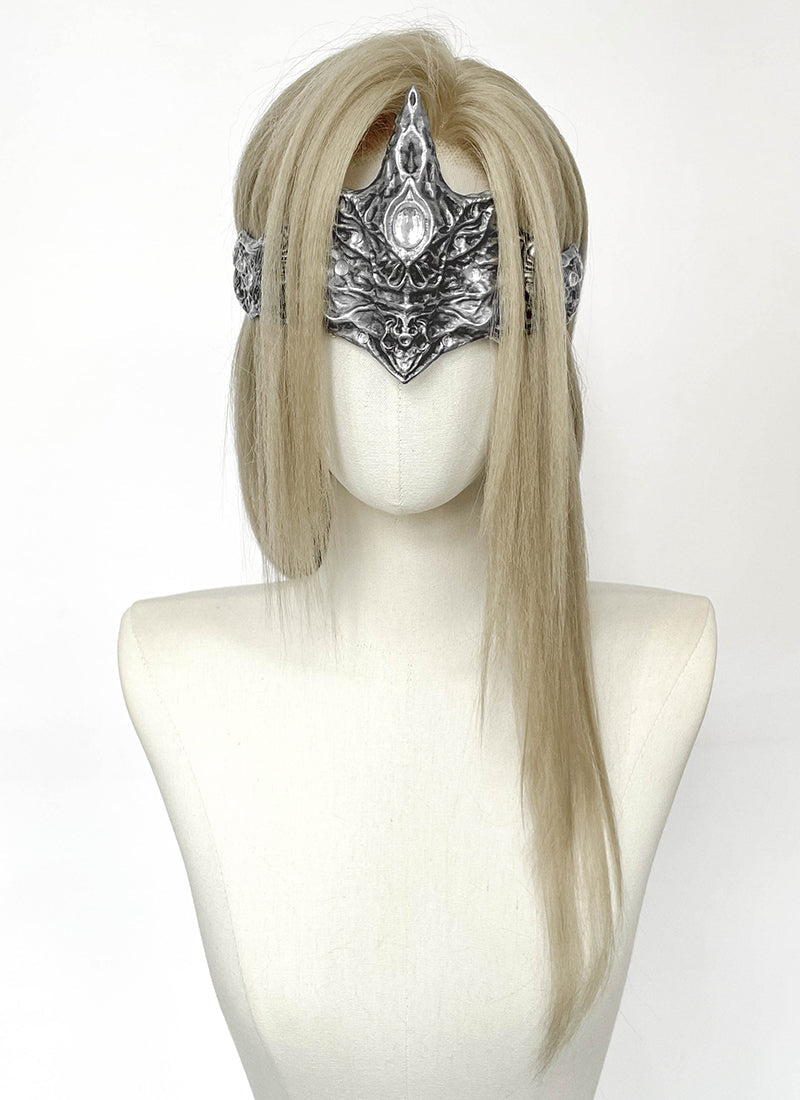 Dark Souls III Fire Keeper Ash Blonde Braided Lace Front Synthetic Wig LF2219