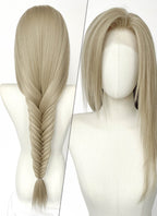 Dark Souls III Fire Keeper Ash Blonde Braided Lace Front Synthetic Wig LF2219