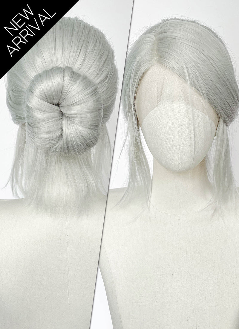 The Witcher 3 Ciri Yaki Silver Grey Braided Lace Front Synthetic Wig LF2220