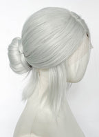 The Witcher 3 Ciri Yaki Silver Grey Braided Lace Front Synthetic Wig LF2220