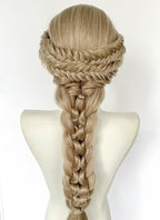 Mixed Blonde Braided Yaki Lace Front Synthetic Wig LF2222